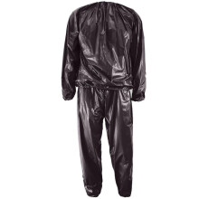 (Black, 4XL) Traje de sauna para hombres y mujeres, ajustable transpirable, aislamiento térmico, varios tamaños, color negro y plata