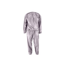 (Silver, M) Traje de sauna para hombres y mujeres, ajustable transpirable, aislamiento térmico, varios tamaños, color negro y plata