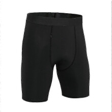 (Pure black, XXXL) Mallas y pantalones cortos de compresión atlética para hombre, ideales para gimnasio, fitness y running. Alta elasticidad.