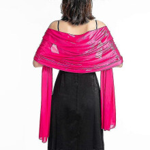 (Rosy) Vestidos tipo chal para fiesta de noche, capa de satén de color liso, boleros de largo medio