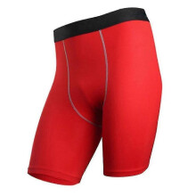 (Red, XXL) Mallas y pantalones cortos de compresión atlética para hombre, ideales para gimnasio, fitness y running. Alta elasticidad.