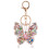 (Multicolour) Butterfly Crystal Keychain - Birthday Gift 1