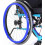 (blue) Capa de roda de cadeira de rodas em silicone alimentar, Compatível com todas as marcas, 20 polegadas 48-49 cm, antiderrapante resistente 1