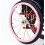 (pink) Capa de roda de cadeira de rodas em silicone alimentar, Compatível com todas as marcas, 20 polegadas 48-49 cm, antiderrapante resistente 1