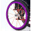 (Purple) Capa de roda de cadeira de rodas em silicone alimentar, Compatível com todas as marcas, 20 polegadas 48-49 cm, antiderrapante resistente 1