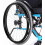 (black) Capa de roda de cadeira de rodas em silicone alimentar, Compatível com todas as marcas, 20 polegadas 48-49 cm, antiderrapante resistente 1