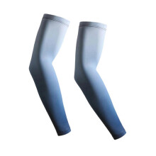 (Deep sea blue) Armstulpen aus Eisseide, Sonnenschutz-Armschützer aus Polyesterfaser für Laufen, Angeln und Radfahren, Unisex, Wolken- und Nebelblau