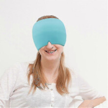 (Blue) Gorro para aliviar la migraña, terapia de frío con gel elástico, talla única, varios colores