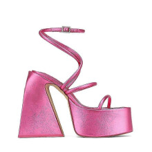(pink, 38) Women's Open Toe Ankle Strap Platform Wedge Sandals Casual Summer Shoes