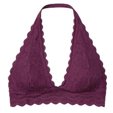 (Red, L) Reggiseno a canotta con scollo all'americana, in pizzo, senza ferretto, push-up, imbottito e confortevole.