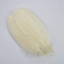 (off white) Pióra gęsie do rękodzieła, 6-8 cali, 15-20 cm, barwione, kolorowe, twarde, 20 szt.