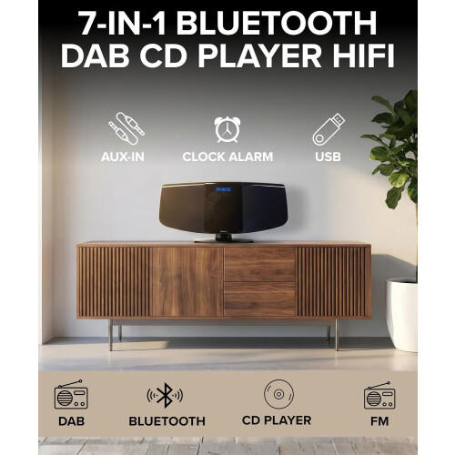 Denver (BLACK) Denver MDA-320 Bluetooth DAB+ CD Player 1