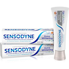 Sensodyne Extra Whitening Toothpaste for Sensitive Teeth, Cavity Prevention and Sensitive Teeth Whitening - 2.7 Ounces (Pack of 2)