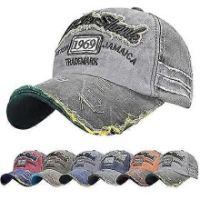 (1) Czapka z daszkiem z jeansu dla mężczyzn i kobiet, styl vintage, bawełniana czapka typu dad hat z regulowanym paskiem