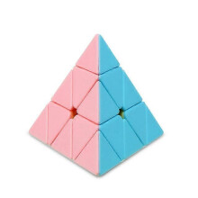 (Pyramid Cube) Speed Cube, Stickerless Macarons MoYu Meilong, 2x2 Puzzle Cube, Color Box Packaging, 50*50*50 mm