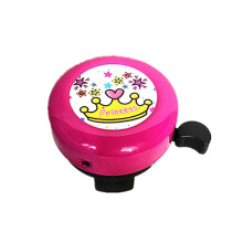 (crown rose) Bike Bells, Cartoon Animals Pattern Loud Crisp Sound, Butterfly Powder, Ferroalloy PP, for Mountain Road Folding Bike Handlebars