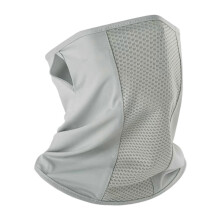 (Light Grey) Lightweight Polyester Sun Protecting Face Mask, Quick Drying, Washable, for Outdoor Cycling Hiking Fishing