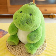 (45cm) Dinosaurs Stuffed Plush Toy, Super Soft PP Cotton Filled, Multiple Sizes Available, Contrasting Belly, Velvety Spikes