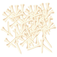 (42mm) Wooden Golf Tees 100 Pieces Professional Durable with Ball Holder for Reduced Friction