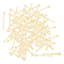 (83mm) Wooden Golf Tees 100 Pieces Professional Durable with Ball Holder for Reduced Friction