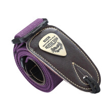 (Purple) Verstelbare stoffen gitaarband, 95-160 cm lang, stevige metalen gesp, voor akoestische gitaristen.