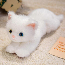 (style-1, 40CM) Plüschkätzchen 40 cm, realistische Stoffkatze aus PP-Baumwolle, verschiedene Farben für unterschiedliche Anlässe und Empfänger