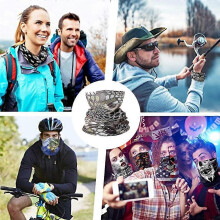 (Shape3) Neck Gaiter Face Cover, UV Sun Protection Neck Warmer Tube for Outdoor Activities