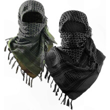 (Black and Green 2pack) Bawełniany szalik keffiyeh dla mężczyzn i kobiet – lekki, oddychający otulacz