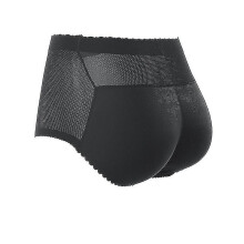 (Black regular, L) Naisten pehmustetut peppukohottaja-alushousut, joissa on silkkistä ja hengittävää kangasta ja vatsan hallintaa.
