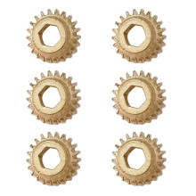 (21 teeth) Zeshoekige gitaarstemmechanieken 6 stuks, corrosiebestendig ijzer, compatibel met de meeste klassieke gitaarstemsystemen
