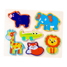 (Animal A, 22.5cmx18cmx1.1cm) Wooden Jigsaw Puzzle Games for Toddlers Age 4+, Developmental Educational Toys for Family Fun