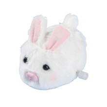 (Rabbit) Wind-Up Racing Plush Pig Rabbit Toy, Battery Free Clockwork Interactive Cartoon Toy, Fall Resistant