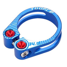 (Blue, 34.9mm) Seatpost Clamp 31.8mm 34.9mm Aluminum Alloy for Mountain Bike Compatible with 27.2 28.6 30.4 30.8 30.9 31.6mm