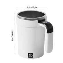 (380ml, Green) HAVELOR Automatic Stirring Cup, 7.4 Tall with Detachable Base, Leak-Proof for Travel, Mixes Protein Shakes and Coffee(Black,380ml)