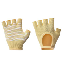 (Yellow) Fitness Gloves for Women Breathable Half Finger Training Pilates Cycling Gym