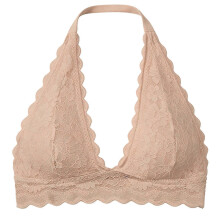 (Yellow, XL) Neckholder-Spitzen-Bralette, kabellos, Push-up, gepolstert, bequemer Tank-BH