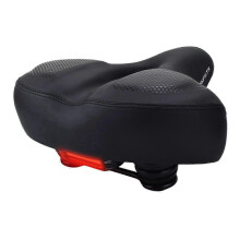 (black with taillight) Ergonomic Noseless Bicycle Saddle, Waterproof Breathable Black Cycling Seat for Men and Women