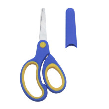 (Blue and yellow) Ciseaux de sécurité pour enfants gauchers, acier inoxydable, poignée ergonomique, pour travaux manuels et papier école bureau
