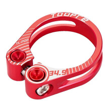 (Red, 34.9mm) Seatpost Clamp 31.8mm 34.9mm Aluminum Alloy for Mountain Bike Compatible with 27.2 28.6 30.4 30.8 30.9 31.6mm