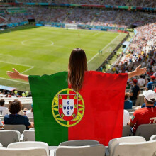 (Portugal, One Size 90 x 150 cm) Fan Cape Flag 90x150cm Pongee Fabric s dizajnom rukávov pre štadióny