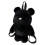 (black) Plush Doll Bear Backpack Anime Patterned Imitation Wool Zipper Closure Lining Polyester 1