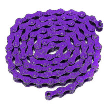 (Purple) Speed Bicycle Chain Compatible with Most Bicycles, Stainless Steel, 12.7mm Pitch, Includes Missing Link
