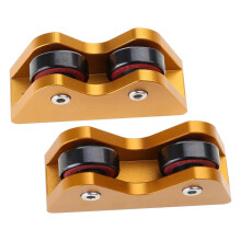(gold) Billiard Cue Straightness and Concentricity Checker, 1 Pair, Alloy Construction, for Pool Cue Alignment Testing at Home and Pool Halls