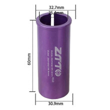 (Style D) Bicycle Seat Post Adapter, 25.4mm to 27.2mm Aluminum Alloy Seat Tube Reducing Sleeve Converter