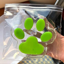 (Green) 5 Inch Cat Paw Silicone Squishy Toy, Kawaii Sticky Jelly Slow Rising Squeeze Stress Relief Toy for Kids and Adults, Portable Decorative Toy