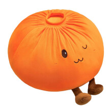(Orange, 40cm) Cute Dumpling Plush Pillow Stuffed Toy for Rest and Room Decor