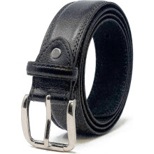 (White, StyleA) Podwójnie szyty skórzany pasek z podszewką do męskich spodni garniturowych, szerokość 32 mm, 7 kolorów, rozmiary 28-60 cali