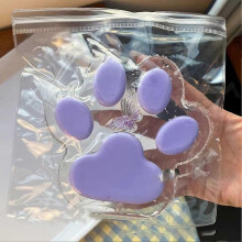 (Purple) Zoll große Katzenpfoten-Silikon-Quetschfigur, Stressabbau für Kinder und Erwachsene, tragbares Deko-Spielzeug