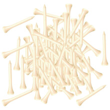 (54mm) Wooden Golf Tees 100 Pieces Professional Durable with Ball Holder for Reduced Friction