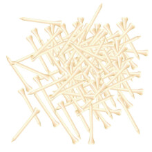 (70mm) Wooden Golf Tees 100 Pieces Professional Durable with Ball Holder for Reduced Friction